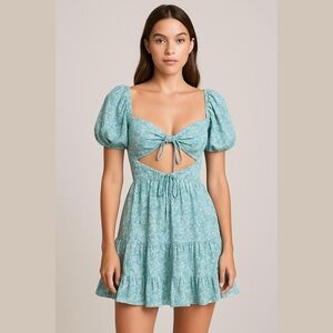 NWT Sundays Floral Open Back Sundress- Size Small